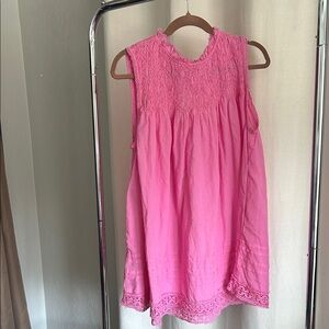 Free People Vibrant Pink Textured dress